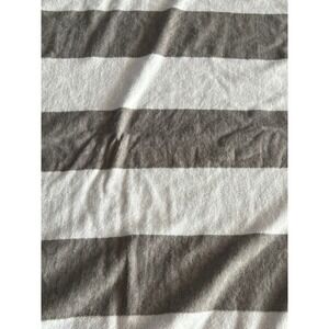 Striped Beach Towel Unisex OS Grey White Very Good Nautical Bath Sheet